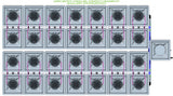 ALIEN Hydroponics AERO 28 Pot 4 Row 30L Compact Header Kit