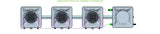 ALIEN Hydroponics AERO 3 Pot 1 Row 15L Compact Header Kit