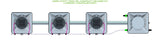 ALIEN Hydroponics AERO 3 Pot 1 Row 15L Compact Header Kit