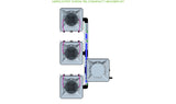 ALIEN Hydroponics AERO 3 Pot 3 Row 15L Compact Header Kit