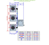 ALIEN Hydroponics AERO 3 Pot 3 Row 15L Compact Header Kit