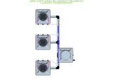 ALIEN Hydroponics AERO 3 Pot 3 Row 15L Compact Header Kit