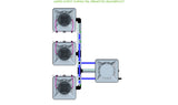 ALIEN Hydroponics AERO 3 Pot 3 Row 15L Remote Header Kit