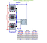 ALIEN Hydroponics AERO 3 Pot 3 Row 15L Remote Header Kit