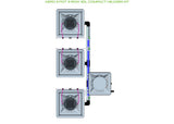 ALIEN Hydroponics AERO 3 Pot 3 Row 30L Compact Header Kit