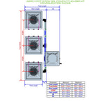 ALIEN Hydroponics AERO 3 Pot 3 Row 30L Compact Header Kit