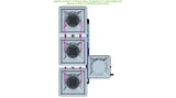 ALIEN Hydroponics AERO 3 Pot 3 Row 30L Compact Header Kit