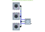 ALIEN Hydroponics AERO 3 Pot 3 Row 30L Remote Header Kit