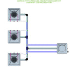 ALIEN Hydroponics AERO 3 Pot 3 Row 30L Remote Header Kit