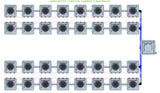 ALIEN Hydroponics AERO 32 Pot 4 Row 15L Compact Header Kit