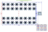 ALIEN Hydroponics AERO 32 Pot 4 Row 15L Remote Header Kit