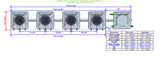 ALIEN Hydroponics AERO 4 Pot 1 Row 15L Compact Header Kit