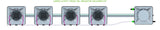 ALIEN Hydroponics AERO 4 Pot 1 Row 15L Remote Header Kit