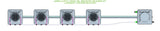 ALIEN Hydroponics AERO 4 Pot 1 Row 15L Remote Header Kit