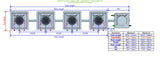 ALIEN Hydroponics AERO 4 Pot 1 Row 30L Compact Header Kit