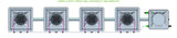 ALIEN Hydroponics AERO 4 Pot 1 Row 30L Compact Header Kit
