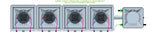 ALIEN Hydroponics AERO 4 Pot 1 Row 30L Compact Header Kit