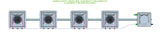 ALIEN Hydroponics AERO 4 Pot 1 Row 30L Compact Header Kit