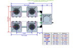 ALIEN Hydroponics AERO 4 Pot 2 Row 15L Compact Header Kit