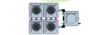 ALIEN Hydroponics AERO 4 Pot 2 Row 15L Compact Header Kit