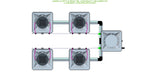ALIEN Hydroponics AERO 4 Pot 2 Row 15L Compact Header Kit