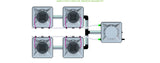 ALIEN Hydroponics AERO 4 Pot 2 Row 15L Remote Header Kit