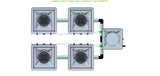 ALIEN Hydroponics AERO 4 Pot 2 Row 30L Compact Header Kit