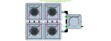 ALIEN Hydroponics AERO 4 Pot 2 Row 30L Compact Header Kit