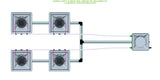 ALIEN Hydroponics AERO 4 Pot 2 Row 30L Remote Header Kit