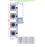 ALIEN Hydroponics AERO 4 Pot 4 Row 15L Compact Header Kit