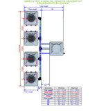 ALIEN Hydroponics AERO 4 Pot 4 Row 15L Remote Header Kit