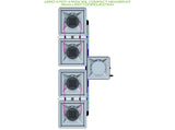 ALIEN Hydroponics AERO 4 Pot 4 Row 30L Compact Header Kit