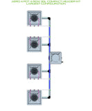 ALIEN Hydroponics AERO 4 Pot 4 Row 30L Compact Header Kit