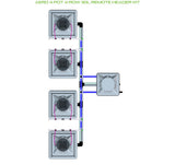 ALIEN Hydroponics AERO 4 Pot 4 Row 30L Remote Header Kit
