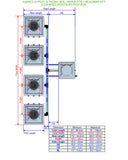 ALIEN Hydroponics AERO 4 Pot 4 Row 30L Remote Header Kit