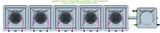 ALIEN Hydroponics AERO 5 Pot 1 Row 30L Compact Header Kit