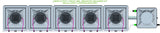 ALIEN Hydroponics AERO 5 Pot 1 Row 30L Remote Header Kit