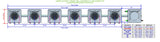 ALIEN Hydroponics AERO 6 Pot 1 Row 15L Compact Header Kit
