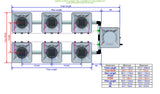 ALIEN Hydroponics AERO 6 Pot 2 Row 15L Compact Header Kit