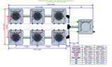 ALIEN Hydroponics AERO 6 Pot 2 Row 15L Remote Header Kit