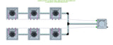 ALIEN Hydroponics AERO 6 Pot 2 Row 30L Remote Header Kit