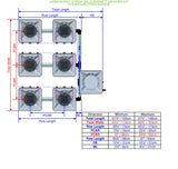 ALIEN Hydroponics AERO 6 Pot 3 Row 15L Compact Header Kit