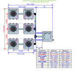 ALIEN Hydroponics AERO 6 Pot 3 Row 15L Remote Header Kit