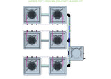 ALIEN Hydroponics AERO 6 Pot 3 Row 30L Compact Header Kit