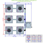 ALIEN Hydroponics AERO 6 Pot 3 Row 30L Compact Header Kit