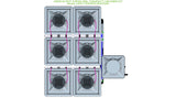 ALIEN Hydroponics AERO 6 Pot 3 Row 30L Compact Header Kit