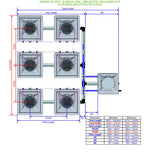 ALIEN Hydroponics AERO 6 Pot 3 Row 30L Remote Header Kit