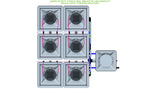 ALIEN Hydroponics AERO 6 Pot 3 Row 30L Remote Header Kit
