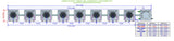 ALIEN Hydroponics AERO 8 Pot 1 Row 15L Compact Header Kit