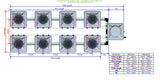 ALIEN Hydroponics AERO 8 Pot 2 Row 15L Compact Header Kit